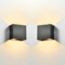 Forhome 2 Stücke LED Wandleuchten Innen, 10x10x5cm Up an Down Wandlampe, LED Modern Aluminium Wandlampe Leuchten,LED Wandlampe für Wohnzimmer, Balkon, Schlafzimmer, Flur, Treppenhaus