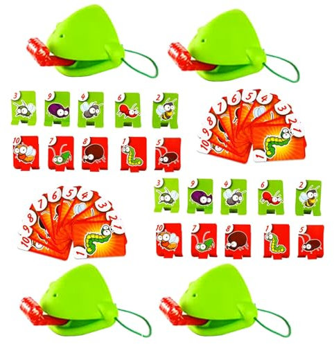 VBBTYRU Jeu de Langue de Grenouille, Masque de Grenouille, brouillage Multi-Cartes, Jeux Amusants, Exercices de réflexion, Jeux de société pour 2 à 4 Personnes, Carnaval de fête