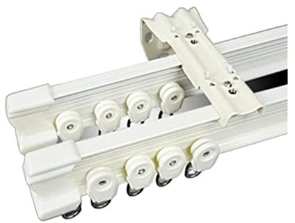 Binario Tenda,Binario Tenda Soffitto 1-3 metri doppio tenda cinturino cinturino bilcone balcone finestra scorrevole guida guida ferroviario pieghevole tenda per cinturino(A Top mount,2 Meter)