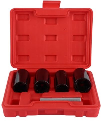 GBACHOOSE 5 Pcs Twist Socket Set Lug Nut Remover Extractor Locking Wheel Nut Remover Tool for Remover Damaged Rusted Lug Nut-17MM,19MM, 21MM, 22MM Socket with 1 Pcs Bar