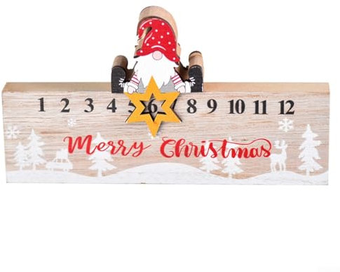 Holz Weihnachten Countdown Kalender Boost Holiday mit beweglichen Blöcken (B)