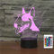 FLRXHK Bullterrier 3D-Illusions-Nachtlicht, Touch-Tischlampe mit Fernbedienung, 16 Farben, optisches USB-LED-Nachtlicht für Kinder, Geschenk, Raumdekoration
