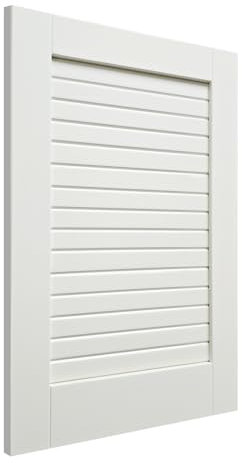 Full Panel Solid Wooden Door - Cupboard Doors - Slatted Wardrobe Door - White - Finished or Natural - Ready to Paint or Varnish