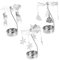 CONGARTENO 3st Hot Swivel Kerzenhalter Goldene Kerzenhalter Geführte Spitzkerze Dekoration Kerzenhalter Vintage Weihnachten Dekorativ Kerzenwärmerlampe Kerzenkarussell Lichter Silver Metall