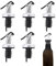 CAIKAILIOR 5 Stück Ausgießer für Ölflaschen,Flaschenausgießer mit Klappe,Öl Ausgießer mit Gummidichtung,Dosierer für Ölflasche,Sirup,Oliveöl Schnaps,Für Zuhause,Bar,Pub,Bistro
