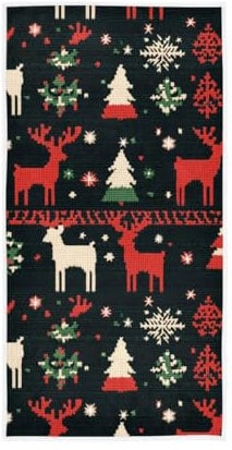 GAIREG Handtuch mit Hirschmotiv, 38,1 x 76,2 cm, weich, sehr saugfähig, für Badezimmer, Fitnessstudio, Hotel, Schwarz