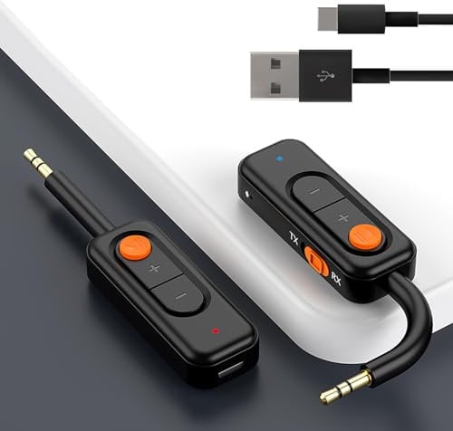 Bluetooth Adapter Auto aux Bluetooth Adapter Bluetooth Receiver tv, BT5.4 Bluetooth empfänger Bluetooth dongle aux Bluetooth Transmitter Bluetooth Sender Bluetooth Splitter mit 3,5mm Aux