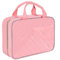 Trousse de Toilette Voyage Femme et Homme,Grande Capacité Sac de Toilette Makeup Trousse de Maquillage Sac Cosmétique Organisateur Transparente avec Crochet (Rose, Moyen)
