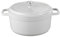Pentola in ceramica smaltata in alluminio pressofuso, adatta al forno: padella antiaderente, facile da pulire, con coperchio per tutti i piani cottura (bianco, 2,75 l)
