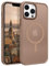 GaoBao für iPhone 13 Pro Max Hülle, Handyhülle iPhone 13 Pro Max [Kompatibel mit MagSafe] Durchscheinende Matte Magnetische Stoßfeste Anti-Fingerabdruck Hülle für iPhone 13 Pro Max Case, Braun