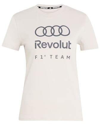 adidas Women's Audi Formula ONE Team DNA Graphic Tee, Chalk Pearl, L