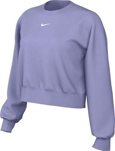 Nike Sportswear Phoenix Fleece Überextragroßes Rundhals-Sweatshirt Für Damen, Lilac Ice/Sail, DQ5761-533, L