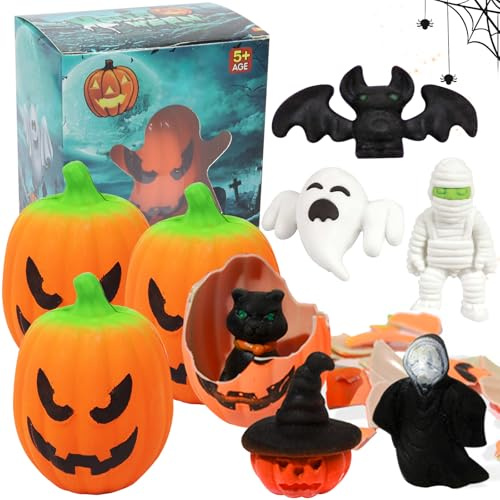 Zkaoai Halloween Wasser Blind box, Kürbis Blind Boxen Mystery Box zur Förderung der motorischen Fähigkeiten, kleine Geschenke für Kinder, Jungen und Mädchen, Halloween Party Geschenke
