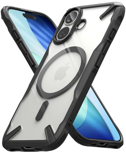 Ringke Fusion-X Magnetic für iPhone 17 Hülle, [Kompatibel mit MagSafe] Stoßfest Kratzfest Vergilbungsfrei Robust Bumper mit Kameraausschnitten für Magnetisches Ladegerät/Zubehör - Black