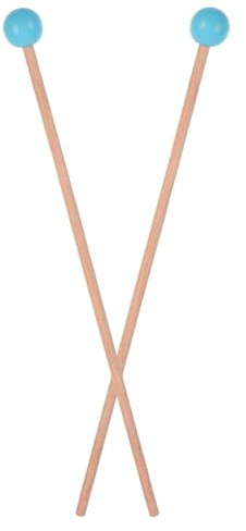 DECORNIJIA Marimba Schlägel mit Silikonkopf Percussion Sticks Langlebiger Ahornholzgriff Geeignet für Xylophon Glockenspiel Klangstäbe und Holzblockspielzeug