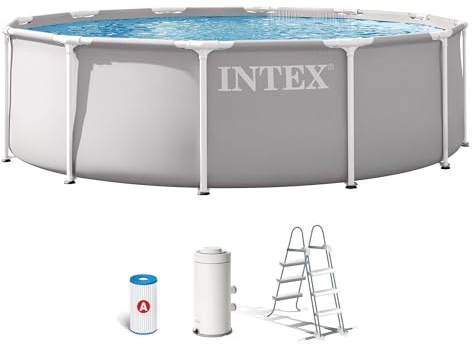 Intex 26716ND 3.66m x 99cm Prism Frame Premium Pool Set (Includes Filter Pump, Safety Ladder)