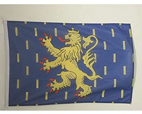 AZ FLAG Bandera de Franco Condado 90x60cm Uso Exterior - Bandera DE FRANCHE-COMTÉ - Francia 60 x 90 cm Anillos