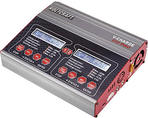 Voltcraft V-Charge 200 Duo Modellbau-Multifunktionsladegerät 12 V, 230 V 10 A Blei, NiMH, NiCd, LiPo, LiIon, LiHV, Blei, 1539603