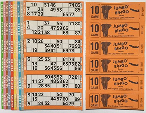 750 10 PAGE GAMES JUMBO BINGO TICKETS 6 TO VIEW JUMBO BINGO BOOKS