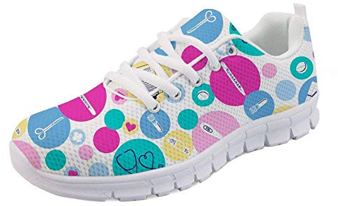 Showudesigns Fasahion - Tenis deportivos para mujer, diseño de animales, Equipo médico, 38 EU