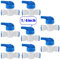 CESFONJER 8 Pcs Inline Robinet/Vanne d'arrêt/Soupape de Isolation pour 1/4 réfrigérateur congélateur LDPE/système de Filtre à Osmose Inverse Eau Tube pour Tuyau