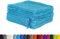 BaSaTex 10er Pack Waschhandschuhe aus 100% weicher und saugstarker Baumwolle | Öko-Tex Made in Green | Waschlappen Set 15x21 cm | Farbe: Türkis