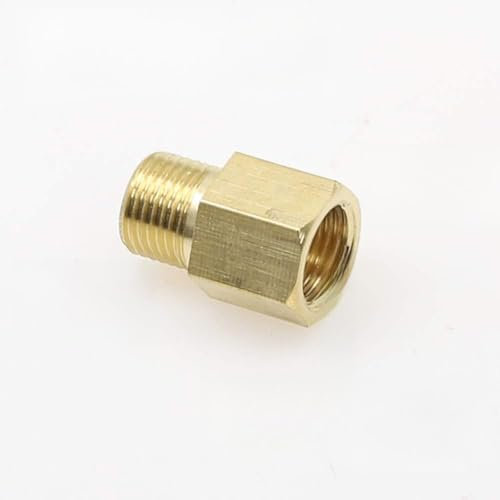 No logo 1pc Copper M/F 1/8,1/4,3/8,1/2 3/4 BSP Male to Female Threaded Brass Coupler Adapter Brass Pipe Fitting (Size : 01 M x 01 F)