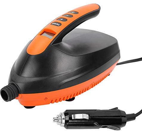 Electric Air Pump, 16PSI High Pressure Rechargeable Pump Air Inflator with Digital LCD Screen, 12V Electric Pump Inflator for SUP & Paddle Board, Water Sport, Inflatable Tent