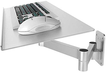 Keyboard Tray Keyboard Drawer Tray Keyboard, Adjustable Wall-Mounted Mouse Keyboard Bracket, Space Saving Telescopic Industrial Wall-Mounted Keyboard Stand