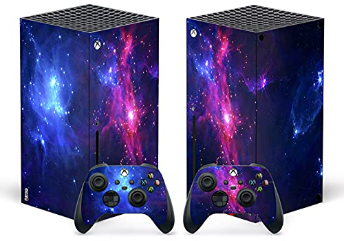 GEEKRIA Xbox Series X Accessori Cover per adesivi skin, Cover protettiva per decalcomanie in vinile per tutto il corpo per console Microsoft Xbox Series X con due decalcomanie per controller wireless