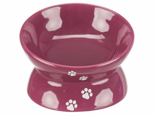 Trixie Bol Ergonomique surélevé en céramique, 0,15 l/ø 13 cm, Couleur Bordeaux, céramique