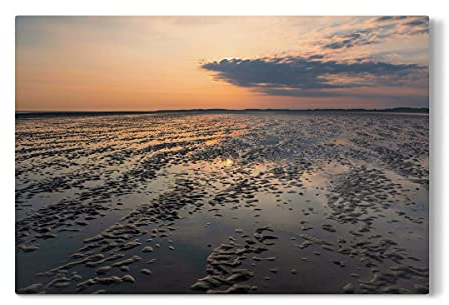 artboxONE Galerie-Print 120x80 cm Watt zwischen Amrum und Föhr hochwertiges Acrylglas auf Alu-Dibond von Rico Ködder