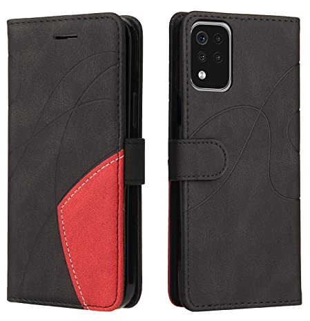 Fatcatparadise Kompatibel mit LG K42 / K52 Hülle, Leder PU Brieftasche Handyhülle Flip Case Silikon Bumper Schutzhülle Klapphülle. Lederhülle mit Kartenfächern und Standfunktion (Schwarz)
