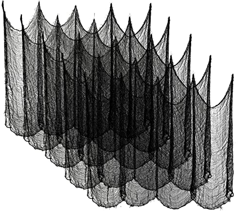 Atoke 5 Stück Halloween Gruselige Tuch,182x76cm Halloween Tischdeko Dekostoff Für Halloween Party Dekoration,Spuk Spukhäuser Dekor,Veranden, Fenster Tisch Türen,Tore