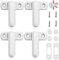 4pcs Sash Jammers Window Locks, Plastic Steel Casement Door and Window Lock White Zinc Cast Alloy Suitable for UPVC PVC Doors Windows Home Security
