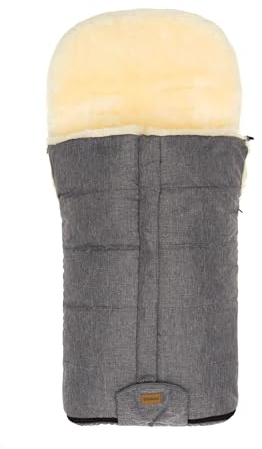 Fillikid Winterfußsack Jarvis Exklusiv | Lammfell Fußsack 2in1 für Kinderwagen & Buggy | Universal Baby Winterfußsack und Einlage aus Merino Lammwolle | Warmer Kinderfussack Einschlagdecke