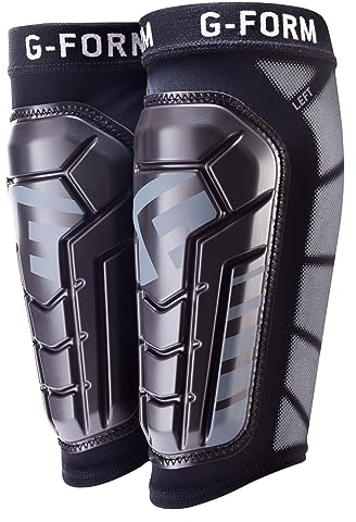 G-Form Pro-S Vento Fußball Schienbeinschoner - Fußball und Schienbeinschoner Ärmel - Schwarz, Jugend L/XL