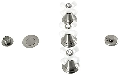Kingston Brass KB328PX Victorian Three-Handle Bidet Faucet, Brushed Nickel