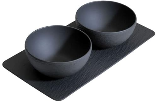Villeroy & Boch Manufacture Rock 3-teiliges Gewürzset, Premium Porzellan, Made in Germany