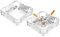 Square Cut Glass Ashtray Clear Set of 2 Cigarette Smoker Ash Tray Stackable Home Bar Pub