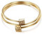 KunBead Jewelry Gold Stainless Steel Twisted Double Cable Birthday Bracelet Love Bangle Cuff Adjustable Bracelets Jewellery for Women