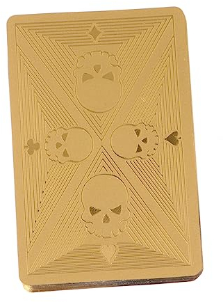 jojofuny Totenkopf-Spielkarten Spielkarten Für Erwachsene Schwarzdecker Spielkarten Aus Metall Kartenspielen Kreative Nachtpokerkarten Pokerkarte Aus Papier Scheinen Schachbrett