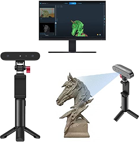 Creality 3D Scanner CR-Scan Ferret 3D Scanner für 3D Druck und Modellierung, Handheld Scanner mit 30 fps Schnellscan, Genauigkeit von 0,1 mm, Scan Modus mit zwei Moden, volle Farbe