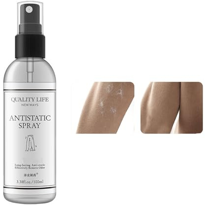 Spray Antistatisch, Antistatik Spray Kleidung, 100ml Anti Static Spray, Antistatik Spray, Antistatik-Entferner für Kleidung, für Kleidung, Textilien, Möbel und Auto, Reduziert Statische Aufladung