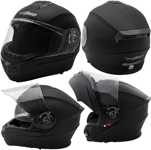 A-Pro Helm P/J KlappHelm Modular Innensonnenblende MotorradHelm Mat Schwarz XS