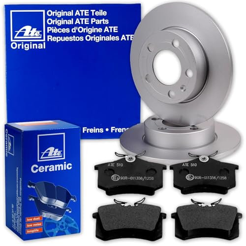 ATE Bremsscheiben 230mm + CERAMIC Beläge hinten für A1 8X + A3 8L + A2 + TT 8N
