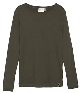 MINYMO MITshirt Jungen Longsleeve Langarmshirt Shirt Baumwollmischung Regular Fit, Farbe: Olive Night (2895), Größe: 128