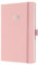 SIGEL J5405 Wochenkalender 2025 A5, Jolie, rosa, Hardcover mit Textileinband, Gummiband, Stiftschlaufe, Einstecktasche, 174 Seiten, vegan, Buchkalender, Terminplaner