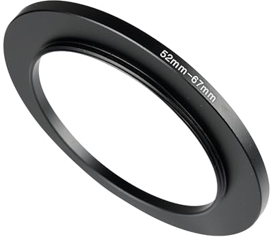 WIIYE 52 mm auf 67 mm Step-Up-Ring-Adapter, 52 mm auf 67 mm Step-Up-Filterring, für alle Marken UV ND CPL Metall Step-Up Ring Adapter Filter (52 mm auf 67 mm)