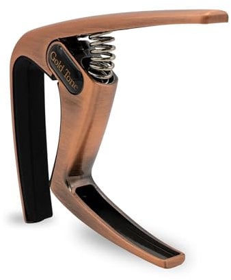 Gold Tone Swift Capo for Banjo, Ukulele, Mandolin, Tenor Guitar - Radiused or Flat (Copper)